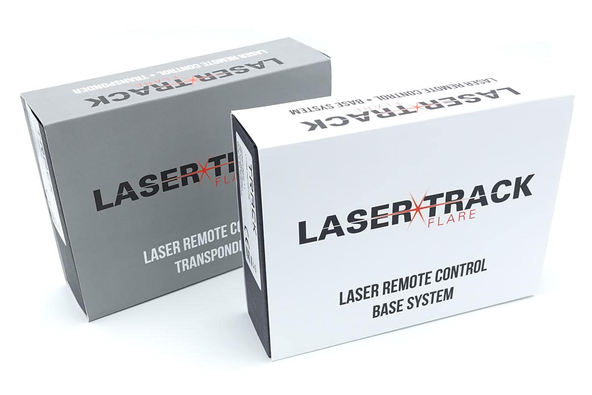 Target LaserTrack Flare + 2x standaard transponders (voorzijde)